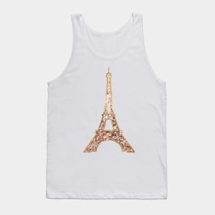 Eiffel Tower - rose gold glitter Tank Top